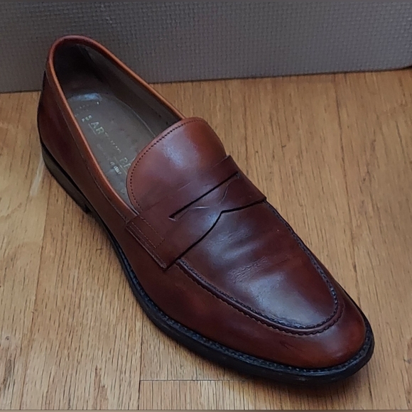 GRAVATI PER ARTHUR BEREN MEN\'S TAN LEATHER PENNY LOAFERS SIZE 11.5 M MADE ITALY main image 11